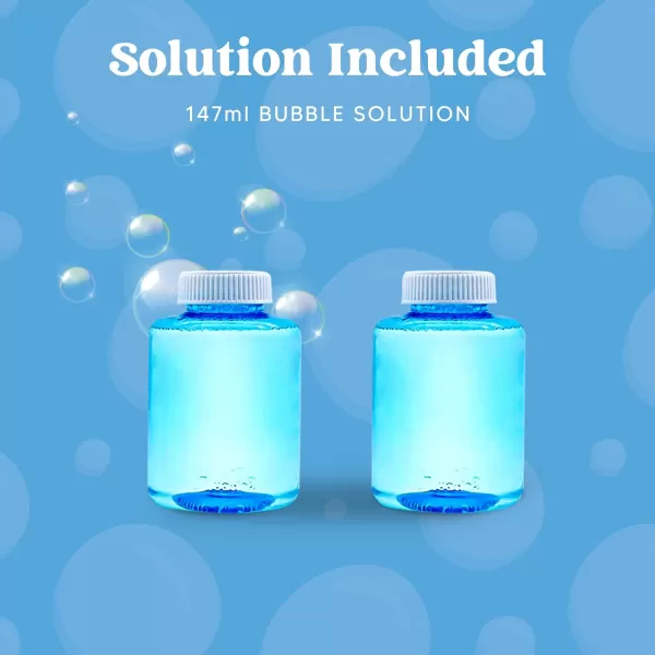 JOYIN 2 Kids Bubble Gun with 2 Bottles Bubble Refill Solution Bubble Guns Kids 48 Bubble Machine Gun for Toddlers 13 Bubble Gun Blaster Party Favors Summer Toy Outdoors Easter Birthday GiftOrangeyellow