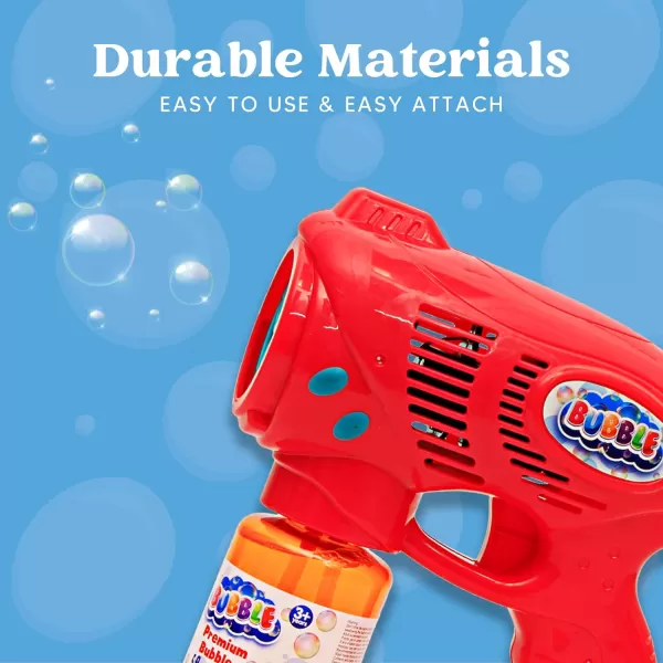 JOYIN 2 Kids Bubble Gun with 2 Bottles Bubble Refill Solution Bubble Guns Kids 48 Bubble Machine Gun for Toddlers 13 Bubble Gun Blaster Party Favors Summer Toy Outdoors Easter Birthday GiftRedblue