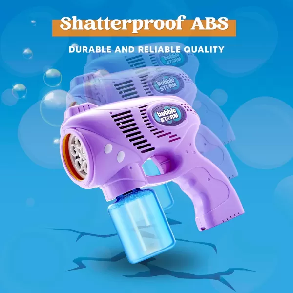 JOYIN 2 Kids Bubble Gun with 2 Bottles Bubble Refill Solution Bubble Guns Kids 48 Bubble Machine Gun for Toddlers 13 Bubble Gun Blaster Party Favors Summer Toy Outdoors Easter Birthday GiftPinkpurple