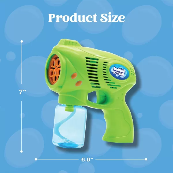 JOYIN 2 Kids Bubble Gun with 2 Bottles Bubble Refill Solution Bubble Guns Kids 48 Bubble Machine Gun for Toddlers 13 Bubble Gun Blaster Party Favors Summer Toy Outdoors Easter Birthday GiftBluegreen
