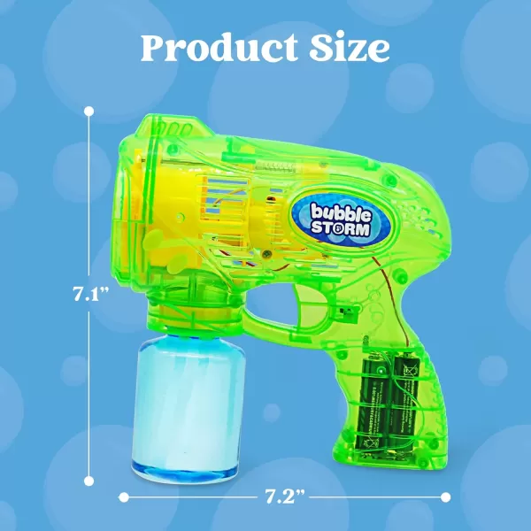 JOYIN 2 Kids Bubble Gun with 2 Bottles Bubble Refill Solution Bubble Guns Kids 48 Bubble Machine Gun for Toddlers 13 Bubble Gun Blaster Party Favors Summer Toy Outdoors Easter Birthday GiftGreenblue
