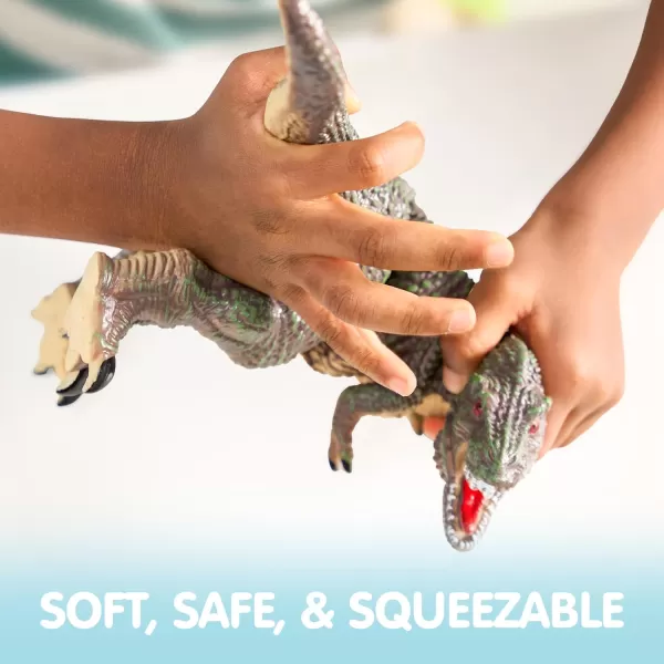 JOYIN Big Dinosaur Toys for Toddlers 6 Piece Large Soft Dinosaur Figures with an Educational Book Realistic Dinosaur Toys for Kids Ages 1 2 3 4 5 Jumbo Dinosaur Toys for Boys and Girls Gift