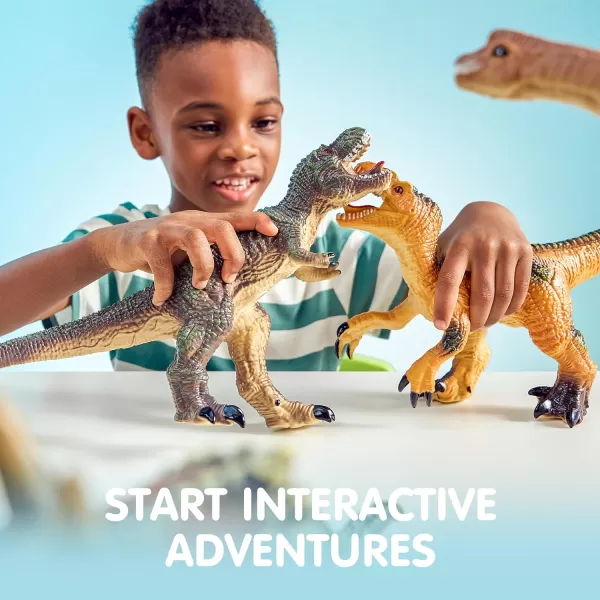 JOYIN Big Dinosaur Toys for Toddlers 6 Piece Large Soft Dinosaur Figures with an Educational Book Realistic Dinosaur Toys for Kids Ages 1 2 3 4 5 Jumbo Dinosaur Toys for Boys and Girls Gift
