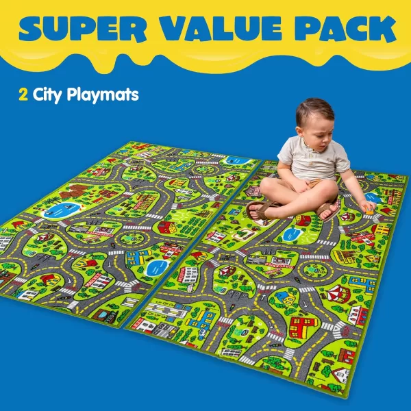 JOYIN Play Mat 80 x 150 cm for Children from 3 Years Old Large Circuit Mat for Games Room