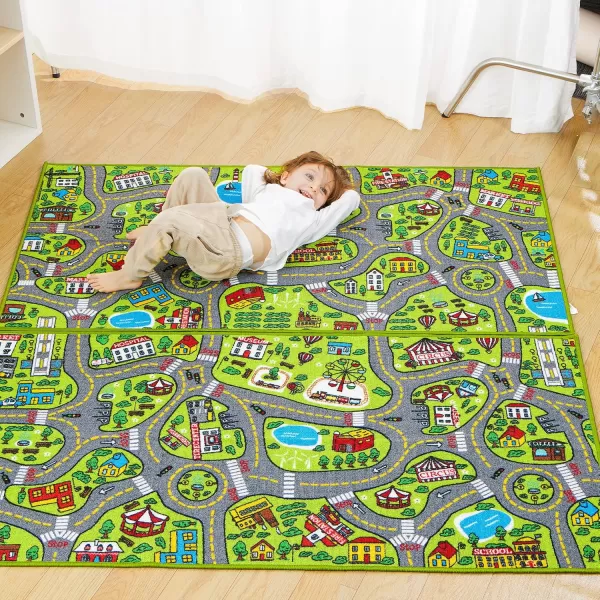JOYIN Play Mat 80 x 150 cm for Children from 3 Years Old Large Circuit Mat for Games Room