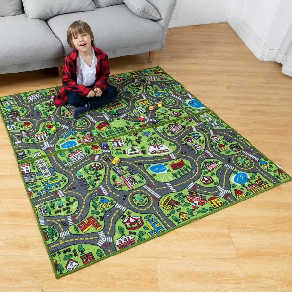 JOYIN Play Mat 80 x 150 cm for Children from 3 Years Old Large Circuit Mat for Games Room