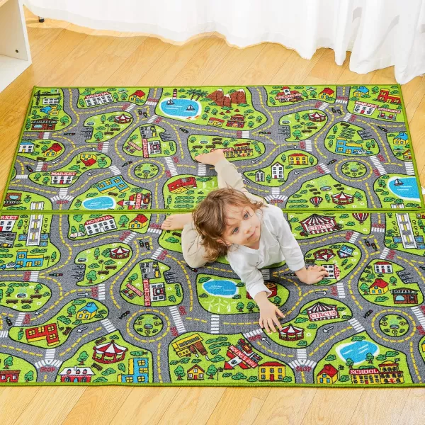 JOYIN Play Mat 80 x 150 cm for Children from 3 Years Old Large Circuit Mat for Games Room