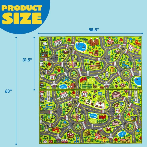JOYIN Play Mat 80 x 150 cm for Children from 3 Years Old Large Circuit Mat for Games Room