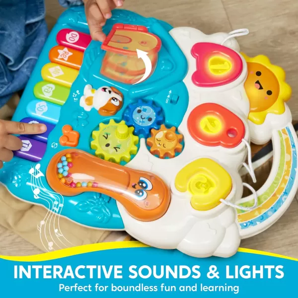 SYNCFUN Baby Learning Walker 2 in 1 Sit to Stand Learning Toys Baby Toys 612 Months Educational Toys for 1 Year Old Push Walker Gift with Wheels for Infant Boys Girls