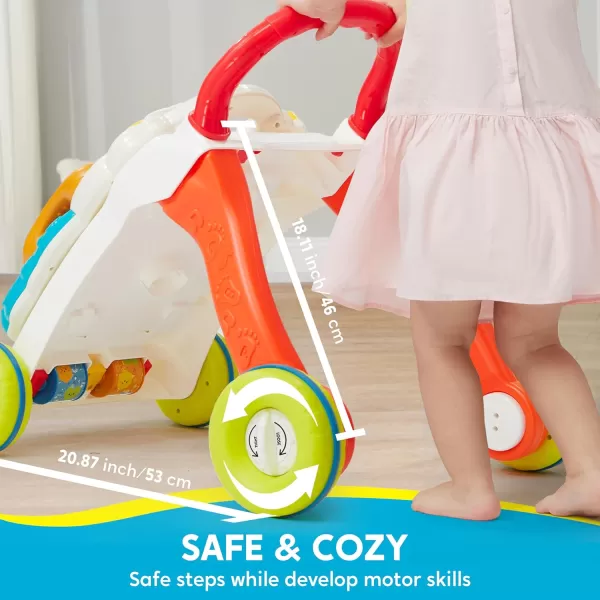 SYNCFUN Baby Learning Walker 2 in 1 Sit to Stand Learning Toys Baby Toys 612 Months Educational Toys for 1 Year Old Push Walker Gift with Wheels for Infant Boys Girls
