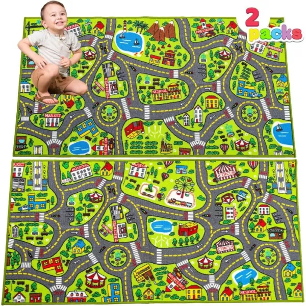 JOYIN Play Mat 80 x 150 cm for Children from 3 Years Old Large Circuit Mat for Games Room