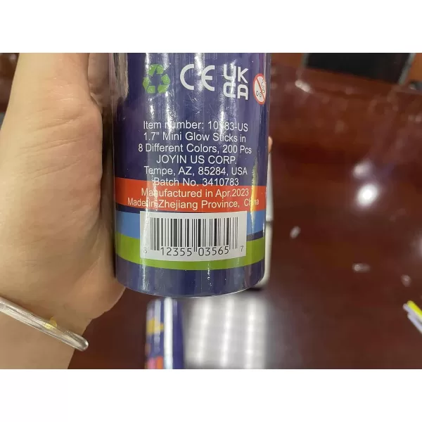 JOYIN 100 Mini Glow Sticks17quot 8 Colors Small Glow Glow in The Dark Halloween Party Favors Tiny Glow Sticks for Halloween Decorations