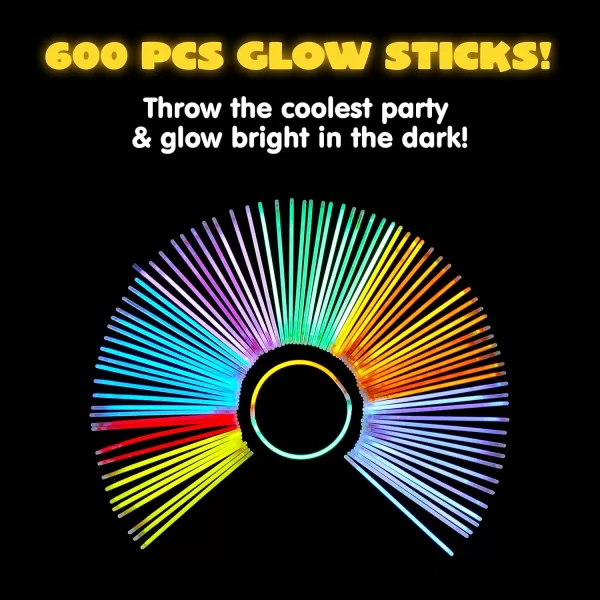 JOYIN 100 Pcs Glow Sticks Bulk 8quot Glowsticks Glow Stick Bracelets Necklaces Glow in the Dark Party Favors Easter Christmas Halloween Party Supplies Pack Football Party Supplies
