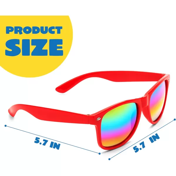 JOYIN 12 Pcs Kids Sunglasses Party Favors bulk Neon Sunglasses with UV Protection for Kids Pool Party Favors Boys and Girls Party sunglasses Goody Bags for kids Birthday