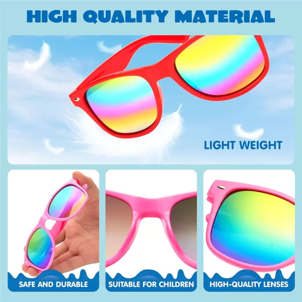 JOYIN 12 Pcs Kids Sunglasses Party Favors bulk Neon Sunglasses with UV Protection for Kids Pool Party Favors Boys and Girls Party sunglasses Goody Bags for kids Birthday
