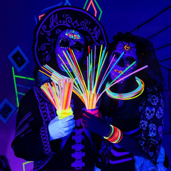 JOYIN 300 Pack Glow Sticks 100ct 22 Glow Necklaces and 200 Pcs 8quot Glow Sticks Bulk with 300 Pcs Connectors Glow in The Dark Party Supplies Neon Light Up Halloween Party Favors