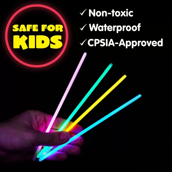 JOYIN 300 Pack Glow Sticks 100ct 22 Glow Necklaces and 200 Pcs 8quot Glow Sticks Bulk with 300 Pcs Connectors Glow in The Dark Party Supplies Neon Light Up Halloween Party Favors