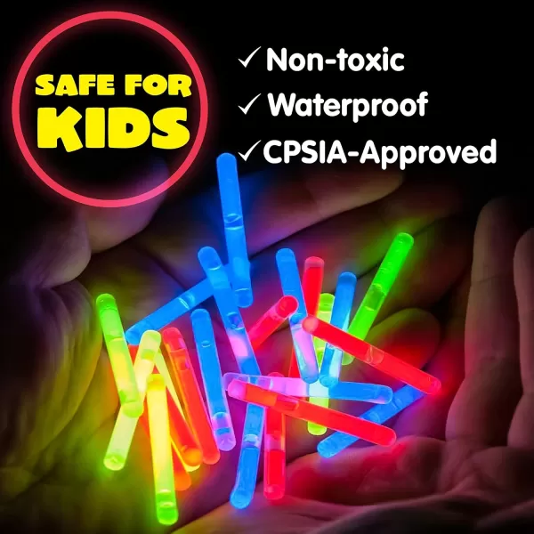 JOYIN 400 Pcs Mini Glow Sticks Bulk with 8 Colors for Party Supplies GlowinTheDark Easter Basket Stuffers Easter Party Supplies 4th of July Independent Day