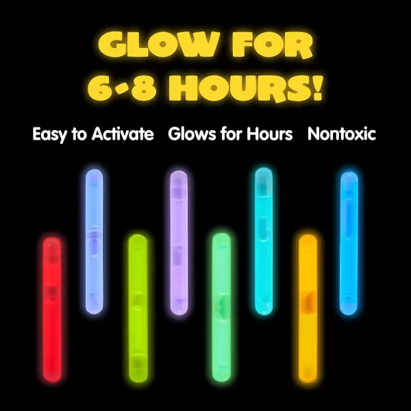 JOYIN 400 Pcs Mini Glow Sticks Bulk with 8 Colors for Party Supplies GlowinTheDark Easter Basket Stuffers Easter Party Supplies 4th of July Independent Day