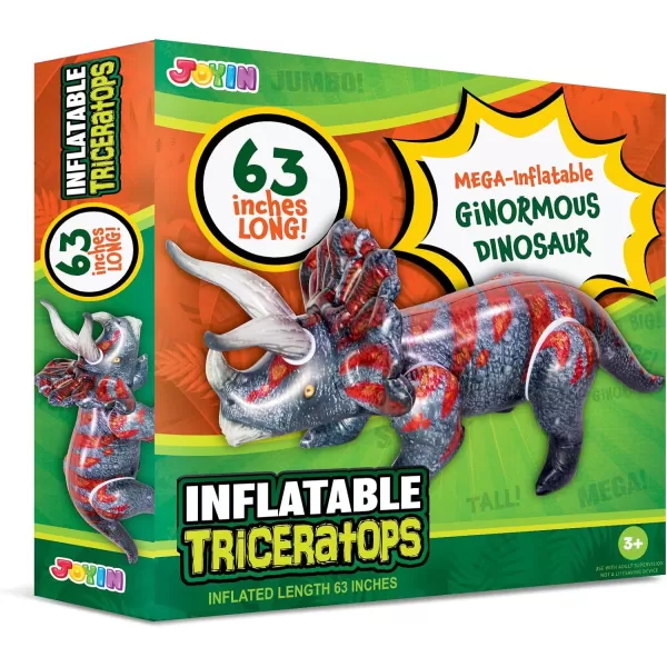 JOYIN 63quot Triceratops Inflatable Dinosaur Toy for Party Decorations Birthday Party Gift Gift for Kids and Adults