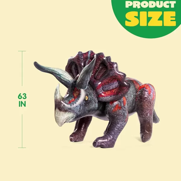 JOYIN 63quot Triceratops Inflatable Dinosaur Toy for Party Decorations Birthday Party Gift Gift for Kids and Adults