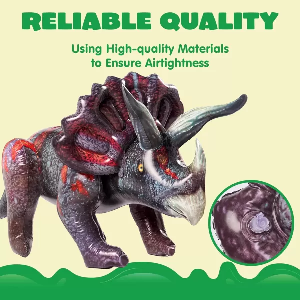 JOYIN 63quot Triceratops Inflatable Dinosaur Toy for Party Decorations Birthday Party Gift Gift for Kids and Adults