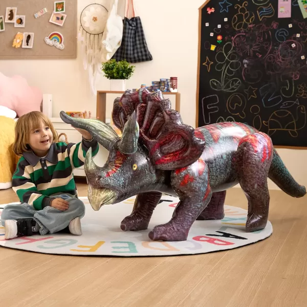 JOYIN 63quot Triceratops Inflatable Dinosaur Toy for Party Decorations Birthday Party Gift Gift for Kids and Adults