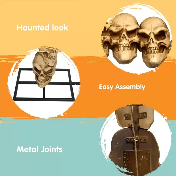 JOYIN 72ft Halloween Decorations Outdoor Skull Archway Scary Giant Skeleton Decor Arch Spooky Halloween Decorations Yard Garden Lawn Decor Graveyard Haunted House Decor Party Supplies