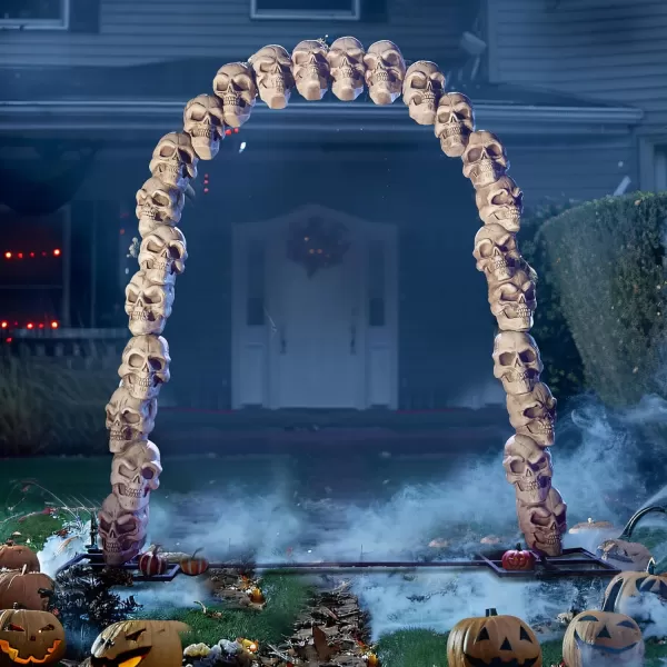 JOYIN 72ft Halloween Decorations Outdoor Skull Archway Scary Giant Skeleton Decor Arch Spooky Halloween Decorations Yard Garden Lawn Decor Graveyard Haunted House Decor Party Supplies