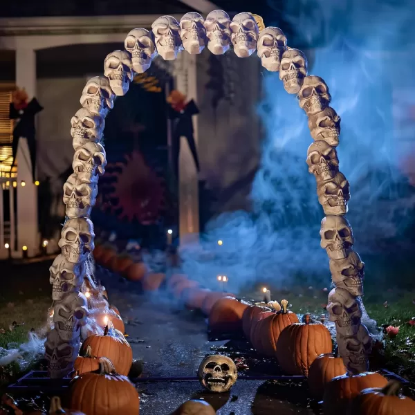 JOYIN 72ft Halloween Decorations Outdoor Skull Archway Scary Giant Skeleton Decor Arch Spooky Halloween Decorations Yard Garden Lawn Decor Graveyard Haunted House Decor Party Supplies