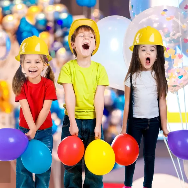JOYIN Construction Hard Hats 24 Pcs Toy Plastic Kids Party Hats Yellow for Children Construction Birthday Party Building Theme Party Favors