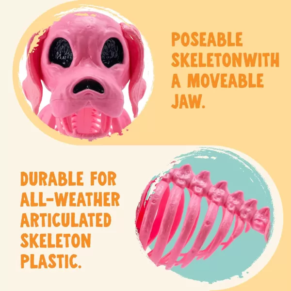 JOYIN Posable Halloween Dog Skeleton Full Body Posable Joints Skeleton Puppy for Indoor Outdoor Skeleton Decorations Graveyard Party Haunted House Party Decor98 X 47 X 126