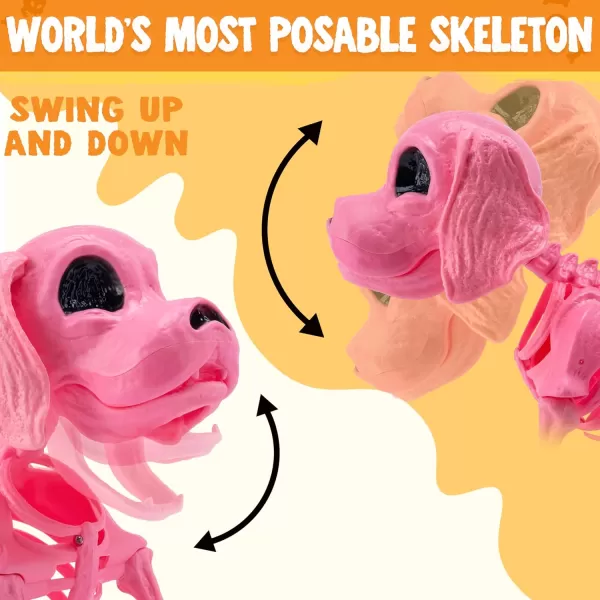 JOYIN Posable Halloween Dog Skeleton Full Body Posable Joints Skeleton Puppy for Indoor Outdoor Skeleton Decorations Graveyard Party Haunted House Party Decor98 X 47 X 126