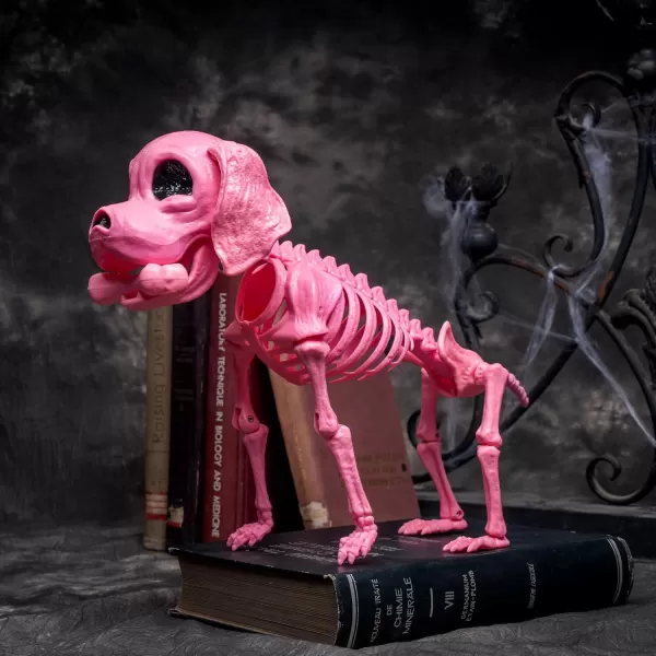 JOYIN Posable Halloween Dog Skeleton Full Body Posable Joints Skeleton Puppy for Indoor Outdoor Skeleton Decorations Graveyard Party Haunted House Party Decor98 X 47 X 126
