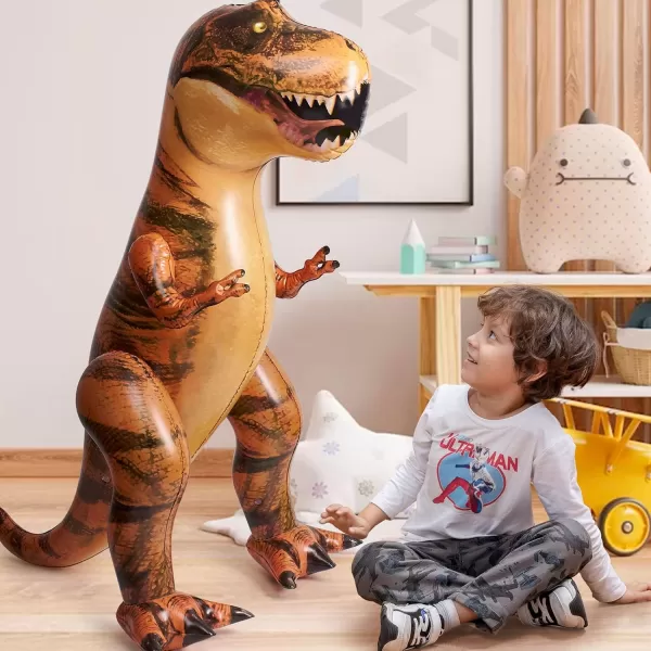 JOYIN TRex Dinosaur Inflatable 63 Tyrannosaurus Rex Inflatable Dinosaur Toy for Party Decorations Dinosaur Birthday Party Gift for Kids and Adults