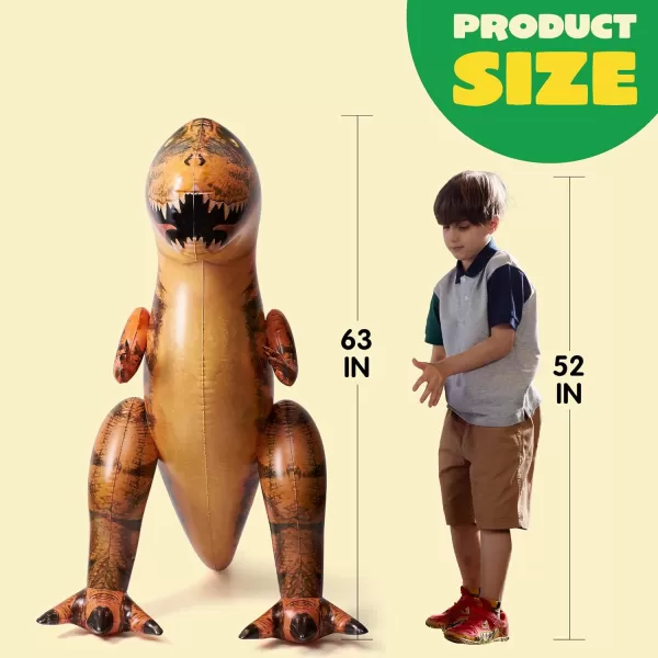 JOYIN TRex Dinosaur Inflatable 63 Tyrannosaurus Rex Inflatable Dinosaur Toy for Party Decorations Dinosaur Birthday Party Gift for Kids and Adults