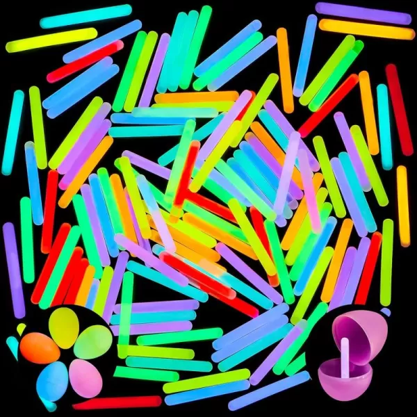 JOYIN 100 Mini Glow Sticks17quot 8 Colors Small Glow Glow in The Dark Halloween Party Favors Tiny Glow Sticks for Halloween Decorations