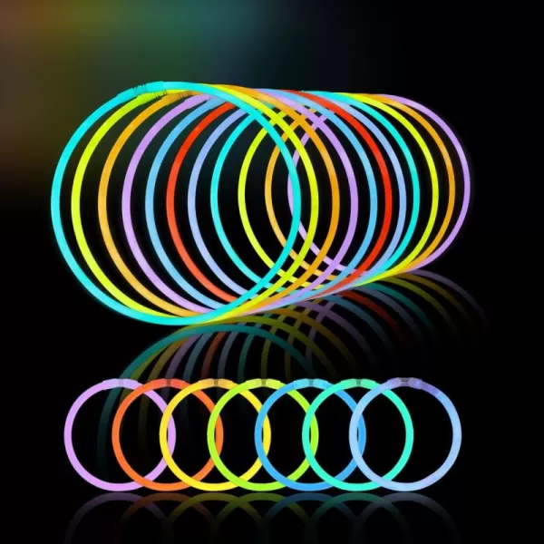 JOYIN 300 Pack Glow Sticks 100ct 22 Glow Necklaces and 200 Pcs 8quot Glow Sticks Bulk with 300 Pcs Connectors Glow in The Dark Party Supplies Neon Light Up Halloween Party Favors