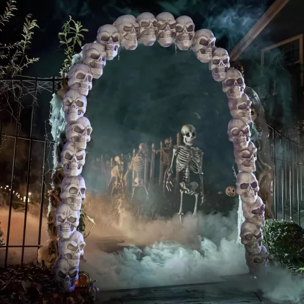 JOYIN 72ft Halloween Decorations Outdoor Skull Archway Scary Giant Skeleton Decor Arch Spooky Halloween Decorations Yard Garden Lawn Decor Graveyard Haunted House Decor Party Supplies