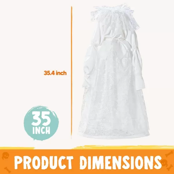 JOYIN 35quot Bride Ghost Halloween Decorations Outdoor Rotating Light Up Bride Hanging Animatronic Decor with SoundActivated Lights and Bridal Gown Halloween Decor for Haunted House Prop Dcor Outside