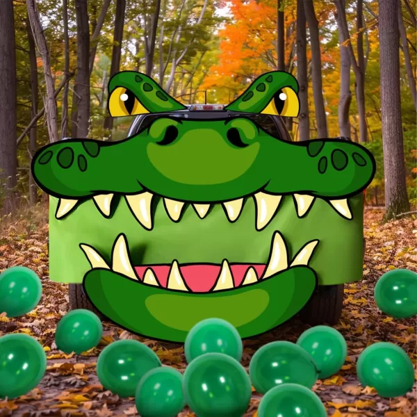 JOYIN Halloween Alligator Trunk or Treat Car Decorations Kit for SUV Truck Halloween Decorations Outdoor Decor Vehicle Pickup Van Party Supplies Balloons Door Archway Entryway Haunted House Scary