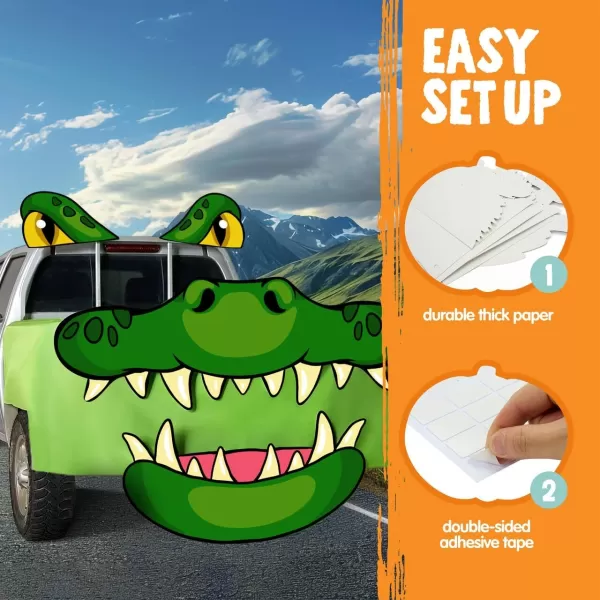 JOYIN Halloween Alligator Trunk or Treat Car Decorations Kit for SUV Truck Halloween Decorations Outdoor Decor Vehicle Pickup Van Party Supplies Balloons Door Archway Entryway Haunted House Scary