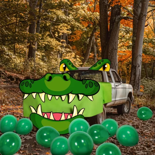 JOYIN Halloween Alligator Trunk or Treat Car Decorations Kit for SUV Truck Halloween Decorations Outdoor Decor Vehicle Pickup Van Party Supplies Balloons Door Archway Entryway Haunted House Scary