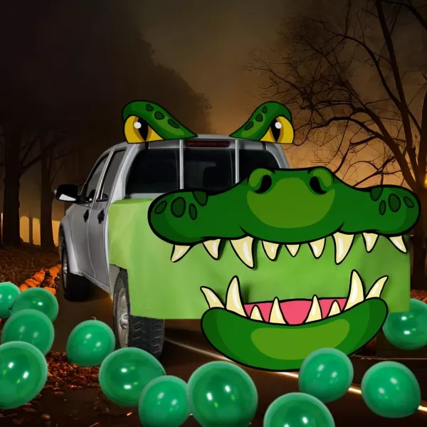 JOYIN Halloween Alligator Trunk or Treat Car Decorations Kit for SUV Truck Halloween Decorations Outdoor Decor Vehicle Pickup Van Party Supplies Balloons Door Archway Entryway Haunted House Scary