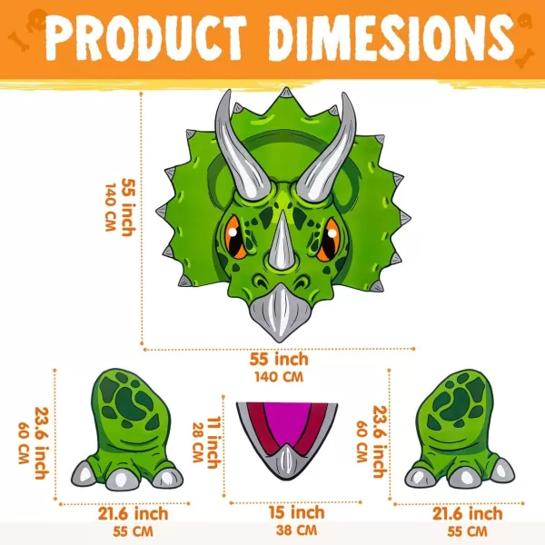JOYIN Halloween Dinosaur Trunk Or Treat Car Decorations Kit for SUV Halloween Decorations Outdoor Indoor Decor Triceratops Balloons Haunted House Trunk Archway Car Garage Lawn