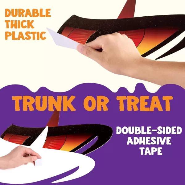JOYIN Halloween Trunk Or Treat Decorations Kit With Creepy Clown Design Car Archway Garage Door Decoration Haunted House Car Stickers With a Set Of Clown PVC Paper Balloons For Vehicle Decorations