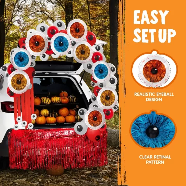 JOYIN Halloween Trunk or Treat Car Decorations Kit for SUV Eyeball Balloon Halloween Decorations Outdoor Decor Rubber Balloons Archway Garage Haunted House Entryway Party Supplies Scary