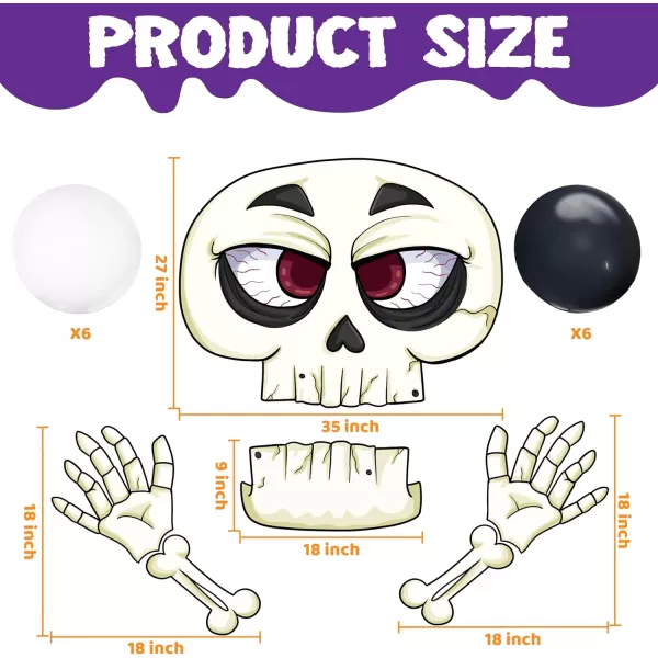 JOYIN Halloween Trunk or Treat Car Decorations Kit with Skeleton Design Car Archway Garage Decoration a Set of Skeleton Paper Board Balloons and Tinsel Streamer Garland Halloween Decorations Outside