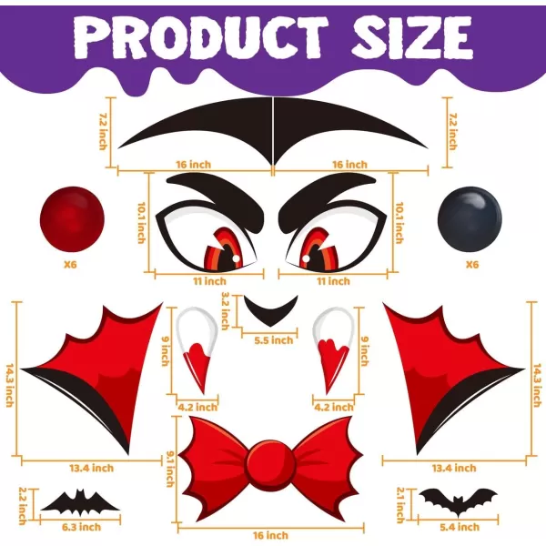 JOYIN Halloween Trunk or Treat Car Decorations Kit with Vampire Design Car Archway Garage Decoration with Bats Balloons Tassel and a Set of Vampire PVC Boards