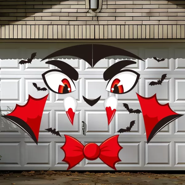 JOYIN Halloween Trunk or Treat Car Decorations Kit with Vampire Design Car Archway Garage Decoration with Bats Balloons Tassel and a Set of Vampire PVC Boards